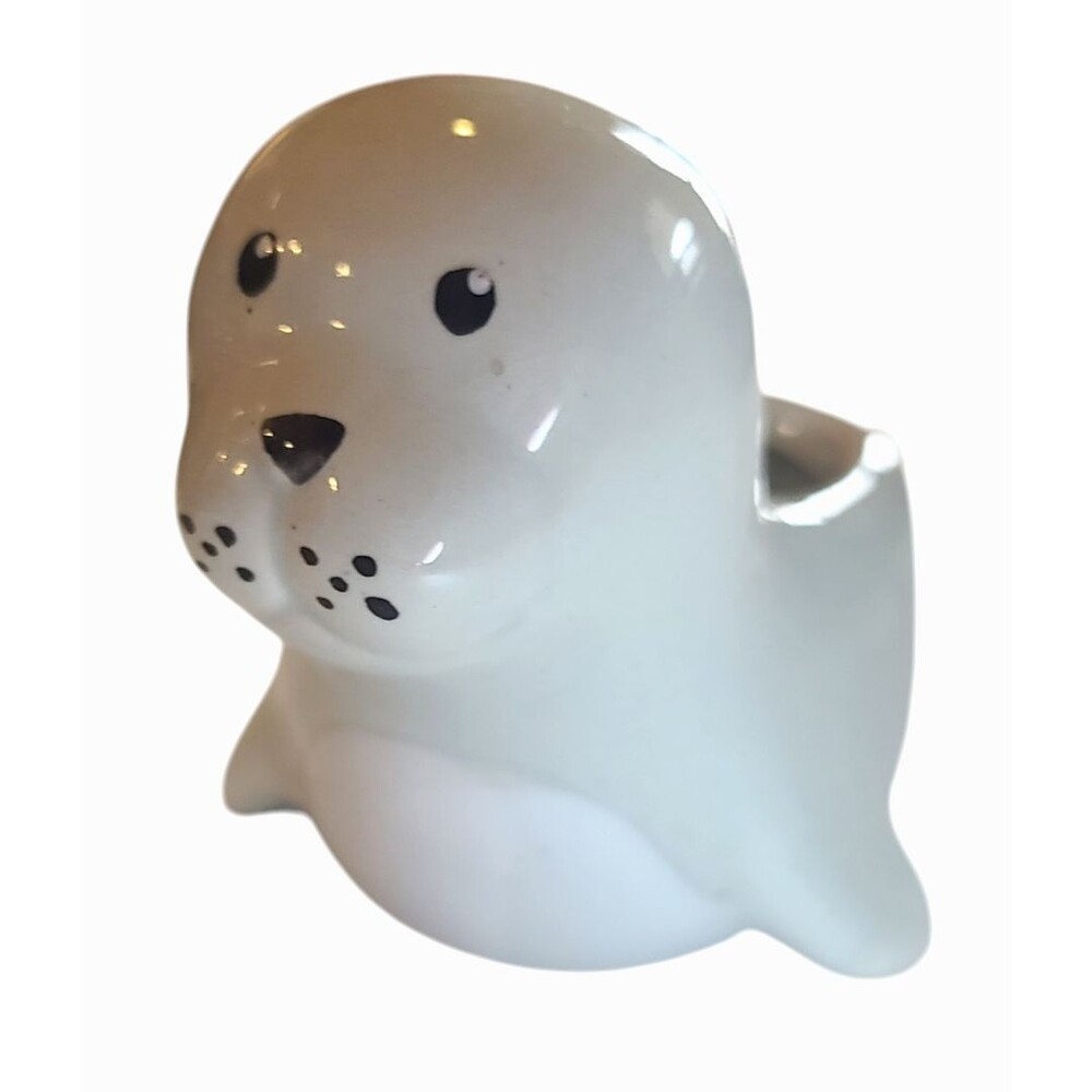 Adorable Cute Baby Seal Planter Seal Pot Succulent Planter Unmarked